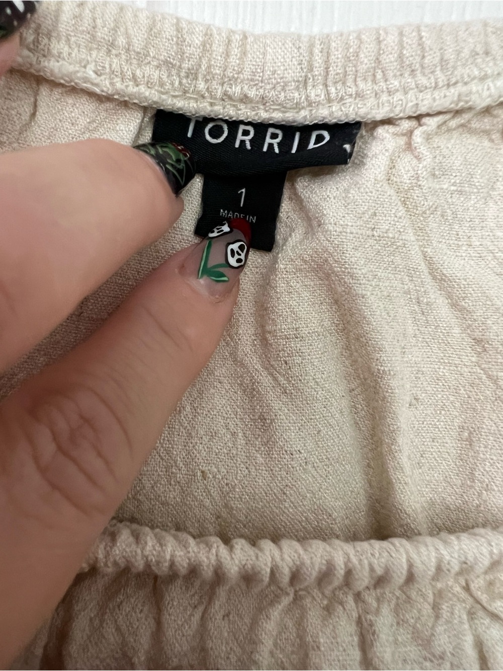 Torrid Cream Ruffle Dress - Picture 4 of 5